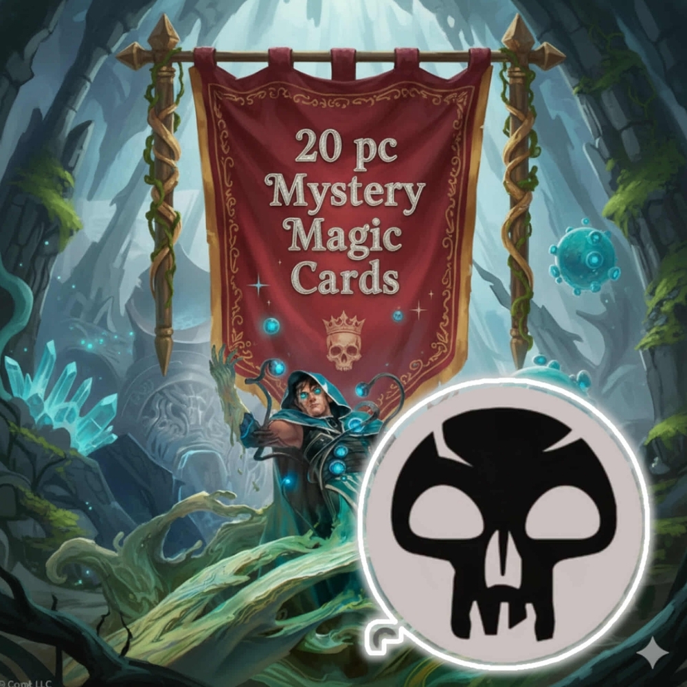 20 pack Mystery Black "Magic The Gathering" Cards